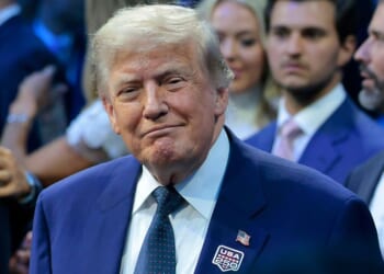 President Donald Trump attends UFC Freedom 250 on the South Lawn of the White House Sunday in Washington, D.C.