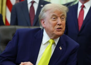President Donald Trump speaks during an event in the Oval Office of the White House in Washington on June 4, 2026.