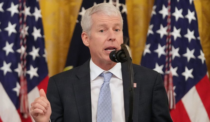 Energy Secretary Chris Wright speaks during an event, May 4, 2026, in the East Room at the White House in Washington. (AP Photo/Mark Schiefelbein, File)
