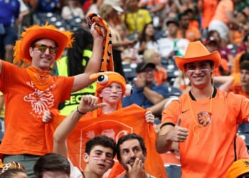 Fans attend the FIFA World Cup 2026 Group F match between Netherlands and Sweden at Houston Stadium Saturday in Houston, Texas.