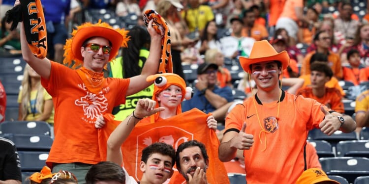Fans attend the FIFA World Cup 2026 Group F match between Netherlands and Sweden at Houston Stadium Saturday in Houston, Texas.