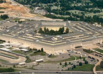 An aerial view of the Pentagon, the headquarters of the Department of War as seen in Arlington, Virginia, and May 31, 2026.