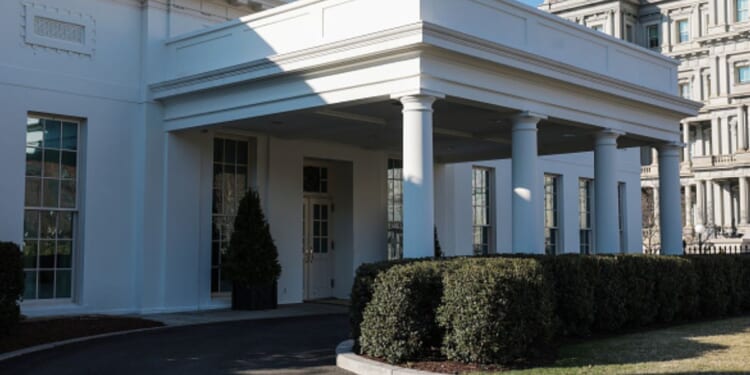 The West Wing is pictured on a sunny day on February 28, 2026.
