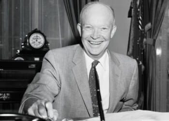 President Eisenhower back at work after a slight illness. (Bettmann/ Contributor via Getty Images)
