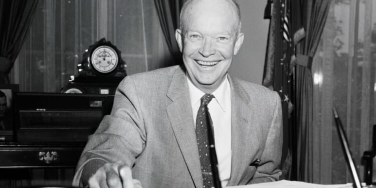 President Eisenhower back at work after a slight illness. (Bettmann/ Contributor via Getty Images)