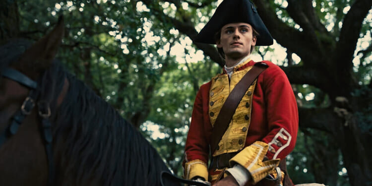 George Washington looking off into the distance.