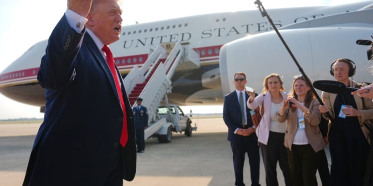 Retrofitted Qatari jet takes flight as Air Force One for Trump’s trip to North Dakota