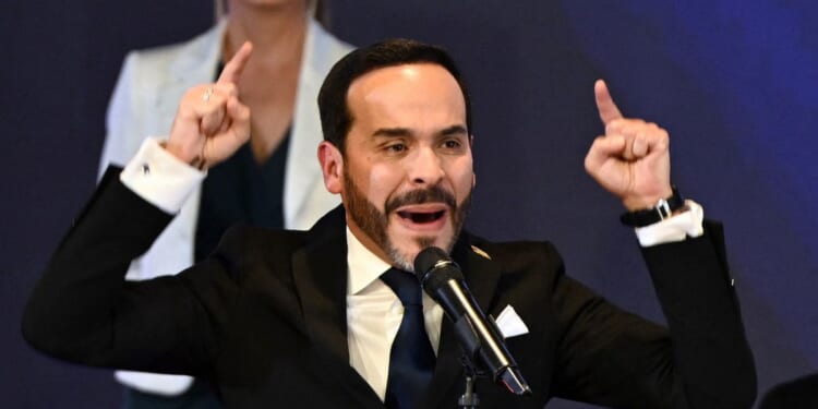 Colombia's President-elect Abelardo de la Espriella speaks after receiving his official credential at the National Registry of Civil Status headquarters in Bogota on June 25, 2026.