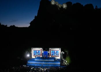 Trump hails U.S. exceptionalism, veers into darkly political speech at Mount Rushmore