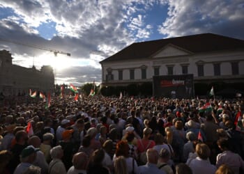 Orban allies protest in Hungary against plans to oust President Tamas Sulyok