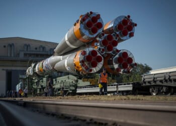 NASA chief visits Russia’s space launchpad for U.S.-Russian crew launch