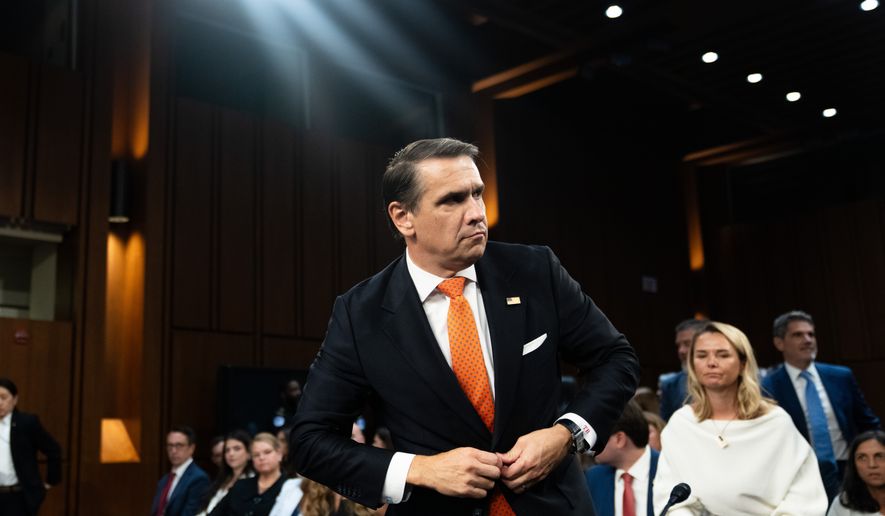 Acting Attorney General Todd Blanche appears before the Senate Judiciary Committee on Capitol Hill in Washington, Wednesday, July 15, 2026. (AP Photo/Allison Robbert)