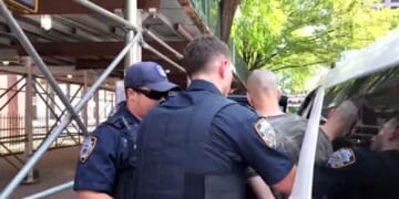 The suspect was taken into custody by New York City police officers after he barricaded himself in an apartment.