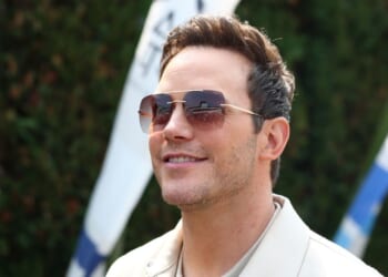 Chris Pratt looks on in the Paddock prior to the F1 Grand Prix of Japan at Suzuka Circuit on March 29, 2026, in Suzuka, Japan.