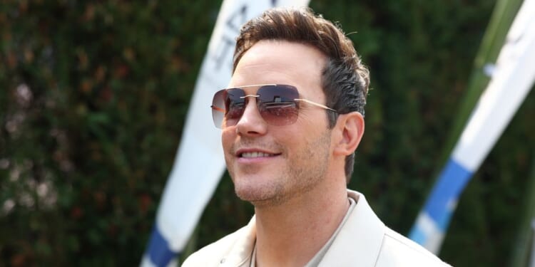 Chris Pratt looks on in the Paddock prior to the F1 Grand Prix of Japan at Suzuka Circuit on March 29, 2026, in Suzuka, Japan.