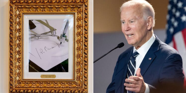 President Joe Biden, right, who allegedly used an autopen rather than signing many documents, announced he has written a book about his presidency.