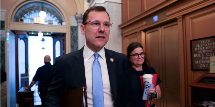 GOP Rep. Thomas Kean Jr. of New Jersey arrives at the U.S. Capitol Tuesday with his wife Rhonda Kean, right.