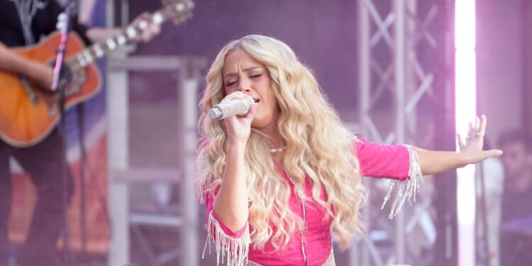 Megan Moroney performs on NBC's "Today" at Rockefeller Plaza on July 10, 2026, in New York City.