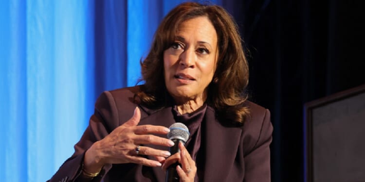 Kamala Harris speaks in a May file photo.