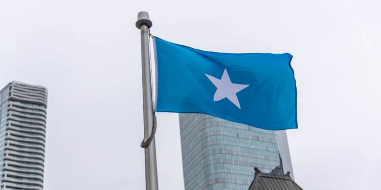 The Somalian flag at Toronto City Hall's Nathan Phillips Square.