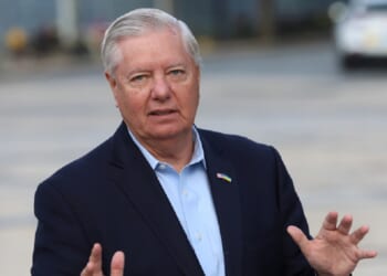 U.S. Senator Lindsey Graham, pictured in a May 2025 file photo from Kyiv.