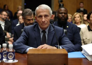Anthony Fauci sits in the Senate Homeland Security and Governmental Affairs Committee Chambers on July 29, 2026.