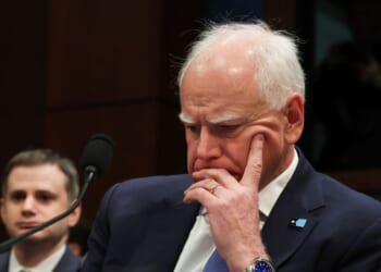 Minnesota Gov. Tim Walz testifies during a House Oversight and Government Reform Committee hearing in the U.S. Capitol Building on March 4, 2026, in Washington, D.C.