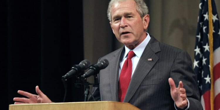 Former President George W. Bush speaking