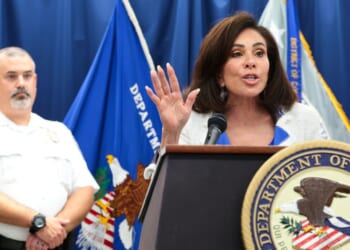 U.S. Attorney for the District of Columbia Jeanine Pirro speaks during a press conference at the U.S. Attorney's Office for the District of Columbia on July 2, 2026, in Washington, D.C.