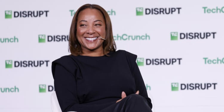 Tekedra Mawakana, Co-CEO of Waymo, seated