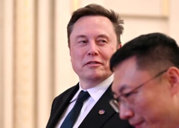 Elon Musk smiling