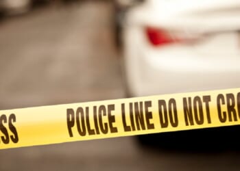 Police tape is pictured in a file photo.