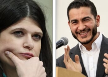 Democratic Rep. Haley Stevens of Michigan, left; Dr. Abdul El-Sayed, right.