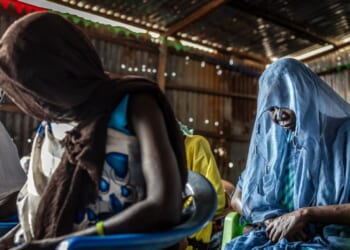 Sudanese women pray in a Presbyterian church in Bor, Jonglei State in South Sudan on Feb. 15, 2026.
