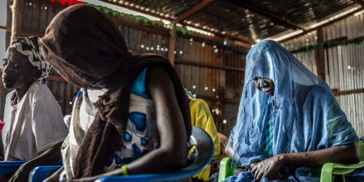 Sudanese women pray in a Presbyterian church in Bor, Jonglei State in South Sudan on Feb. 15, 2026.