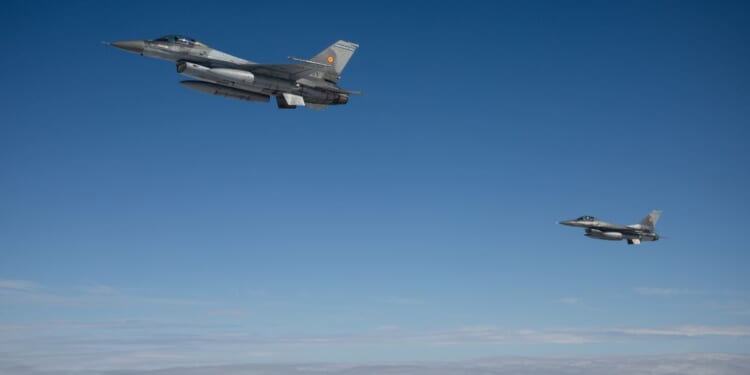 Officials said two Romanian F-16s, similar to the ones pictured in a file photo from October 2024, were scrambled to deal with the drone.
