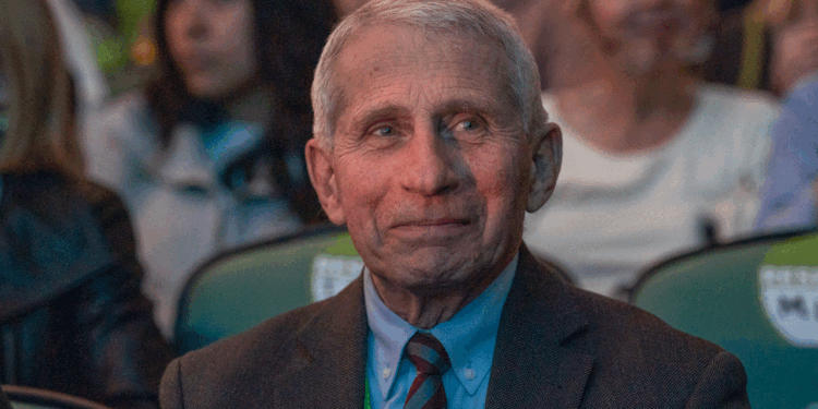 Anthony Fauci listens to guest speaker and Atlantic editor-in-chief Jeffrey Goldberg during the opening night of the New Orleans Book Festival at McAlister Auditorium on March 27, 2025 in New Orleans, Louisiana. Jeffrey Goldberg, editor-in-chief at the Atlantic, was mistakenly added to a group chat on messaging app Signal, where senior White House officials, including U.S. defense secretary Pete Hegseth, discussed operational details of strikes on Yemen. (Photo by Skip Bolen/Getty Images)