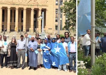 The Somali flag was raised Wednesday in Buffalo, New York, to mark Somali Independence Day. The ceremony was reportedly promoted by a Buffalo city council member.