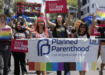 Planned Parenthood attends the 2026 WeHo Pride Parade on June 7 in West Hollywood, California. (Rodin Eckenroth/Getty Images)