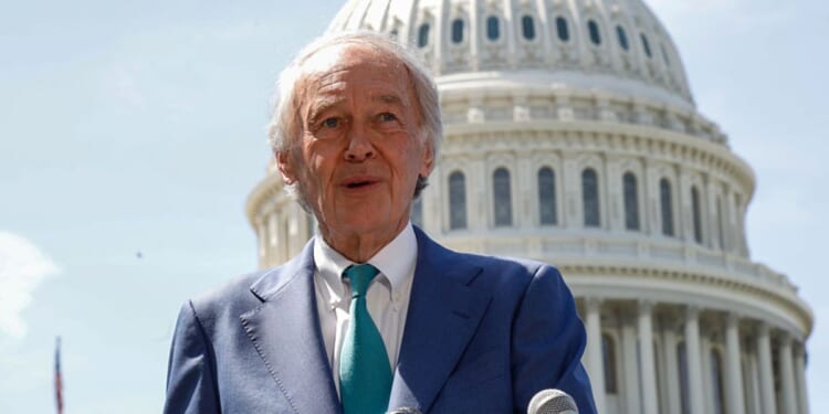 Sen. Ed Markey, a Massachusetts Democrat, is pictured in an April 15 photo speaking on Capitol Hill.