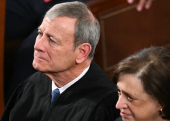 (L/R) Supreme Court Chief Justice John Roberts and Supreme Court Justice Elena Kagan
