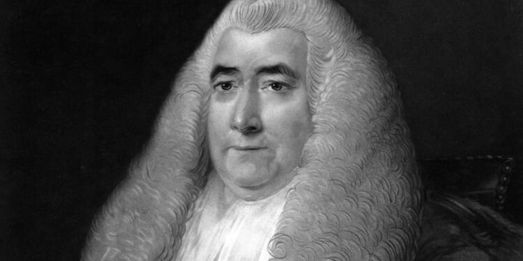 An etching from a portrait of Sir William Blackstone