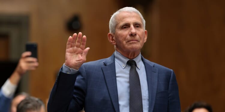 Former NIAID Director Anthony Fauci is sworn in before testifying to Senate Homeland Security and Governmental Affairs Committee hearing on July 29, 2026, in Washington, D.C.