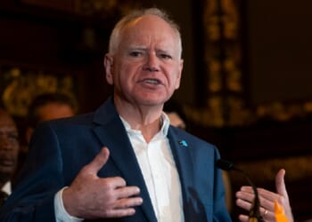Minnesota Gov. Tim Walz speaks in a February file photo.