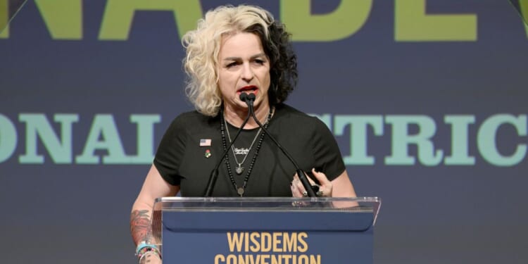 8th Congressional District Candidate Katrina DeVille speaks on stage during Wisconsin Democrats 2026 Convention on June 14, 2026, in Madison, Wisconsin.