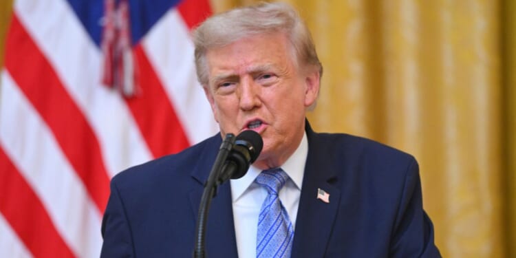 President Donald Trump addresses the nation from the East Room of the White House on July 16, 2026, in Washington, D.C.