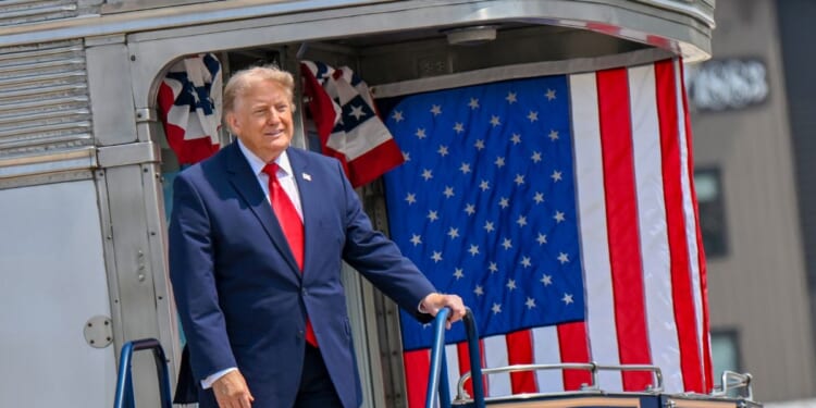 President Donald Trump visits the Theodore Roosevelt Presidential Library on July 1, 2026, in Medora, North Dakota.