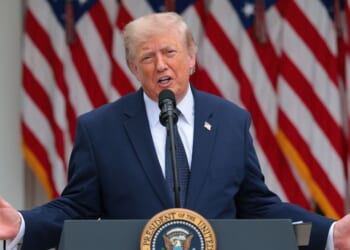 President Donald Trump speaks at the White House on July 6, 2026, in Washington, D.C.