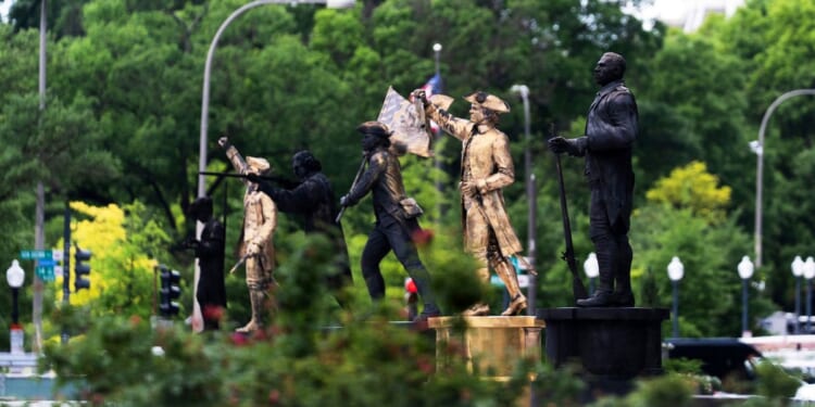 Trump urges Americans to check out American Revolution statue exhibit in the heart of Washington