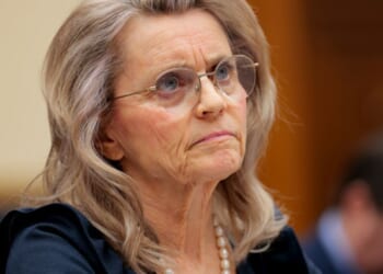 Member of the Finnish parliament Päivi Räsänen speaks to members of the United States Congress in Washington, D.C. on February 4, 2026.